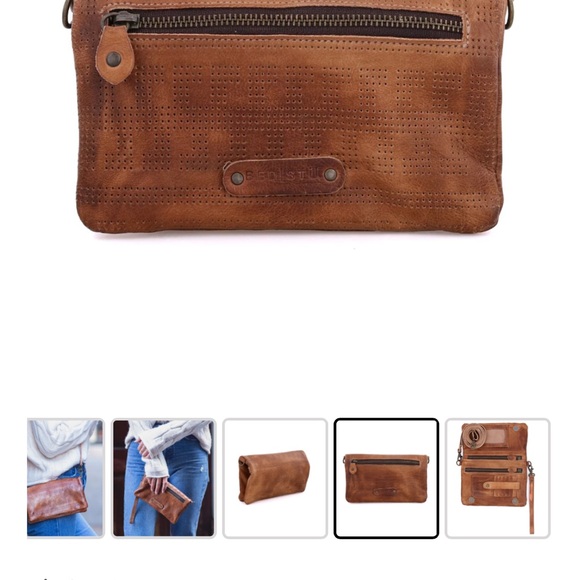 Bed Stu Bayshore Cadence Leather Crossbody Clutch in tan rustic - Picture 2 of 6